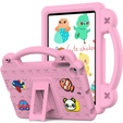 Children's case for iPad mini 7.9" 2019/2015/2014/2013/2012 (5/4/3/2/1 gen.), Cute Patterns, with stand, pink
