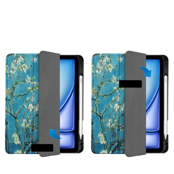 Case for Apple iPad Air 11" 6 gen. 2024 (A2902, Smartcase, sakura
