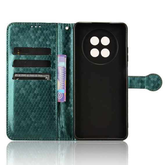 Flip case for Realme 12, Wallet Rhombus, green