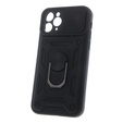 Armored case for Iphone 15 Pro Max, armored Slide Ring, black + 9H glass
