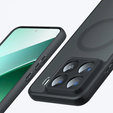 Case for Xiaomi 15, for MagSafe, ERBORD Matt Case, black + Screen Glass
