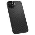 Spigen case for iPhone 15, Liquid Air, black + 9H Tempered Glass