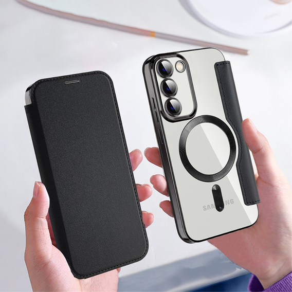 Flip case for Samsung Galaxy S23, Wallet, MagSafe, black