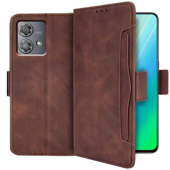 Flip case for Motorola Edge 40 Neo, Card Slot, brown
