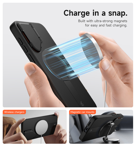 Suritch Shockproof case with stand and MagSafe for Samsung Galaxy S25 FE