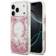 GUESS Resin Bottom Glitter MagSafe Case for iPhone 17 Pro