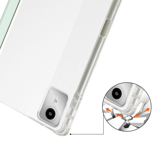 Case for Lenovo Tab M11, Smartcase Hybrid, with stylus space, light green