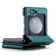 CASEME flip case for Samsung Galaxy Z Flip5 5G, Litchi Wallet, green