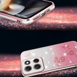 Case for Motorola Moto G56 5G, Glitter Flower, pink rose gold
