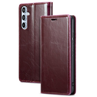 Flip case for Samsung Galaxy A54, ERBORD Waxy Wallet, red