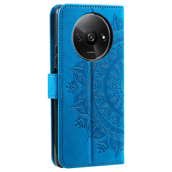 Flip case for Xiaomi Redmi A3, Mandala, blue