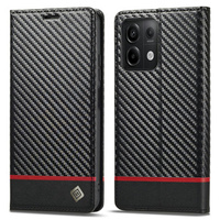 Flap case for Xiaomi Redmi Note 13 Pro 4G / Xiaomi Redmi Note 14S / Xiaomi Poco M6 Pro 4G, Carbon LC.IMEEKE, black