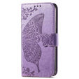 Flip case for Motorola Moto G73 5G, Butterfly, purple