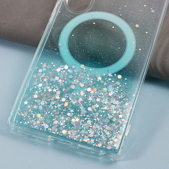 Case for Samsung Galaxy S24 Ultra, Glittery, for MagSafe, green