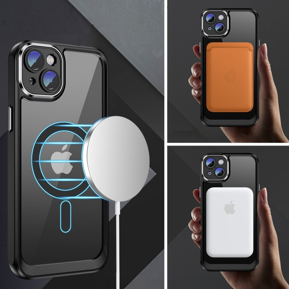 Case for iPhone 15 Plus, ERBORD Impact Guard, MagSafe, black