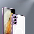 Camera Protection Case for Samsung Galaxy S21 FE 5G, CamShield MagSafe, transparent / purple