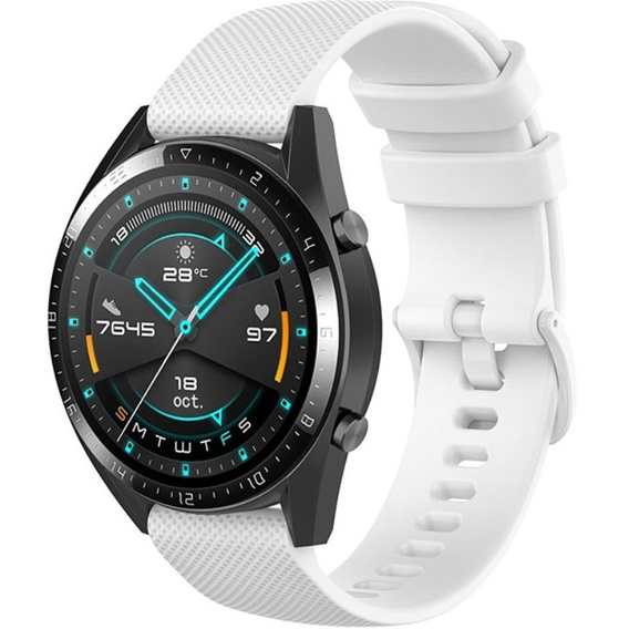 Silicone strap for Huawei Watch GT Runner / GT 3 46mm, White