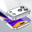Silicone sleeve for iPhone 17 Pro Max, with hard back, transparent