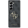 GUESS Case for Samsung Galaxy Z Fold6, 4G Big Metal Logo, black