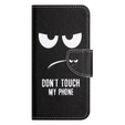 Flip case for Samsung Galaxy M15 5G, Wallet, Don't Touch My Phone black