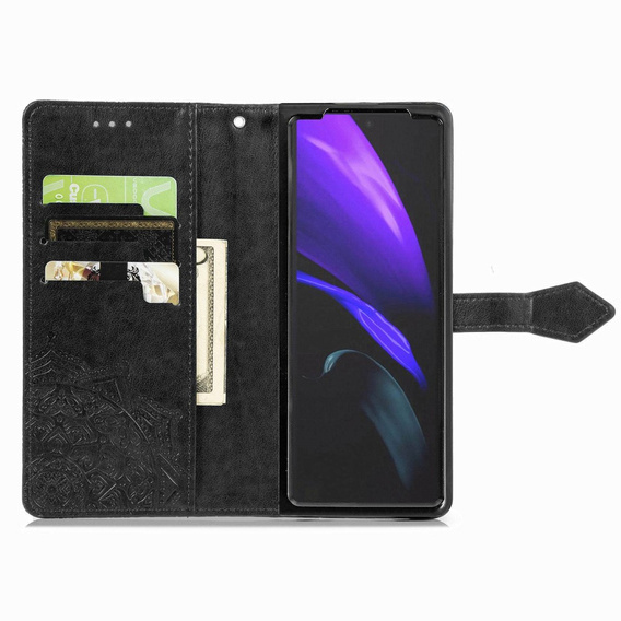 Flip case for Samsung Galaxy Z Fold 4 5G, Mandala, black