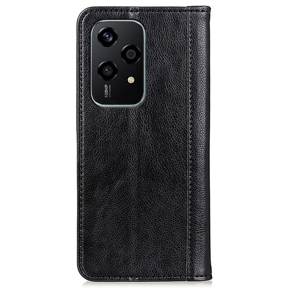 Flip case for Honor 200 Lite, Split Leather, black