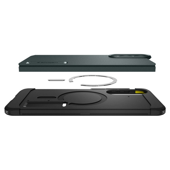 Spigen case for Samsung Galaxy A36 5G, Tough Armor Mag MagSafe, black + 9H Tempered Glass