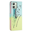 Flip case for Motorola Moto G54 5G, Wallet, feather, blue