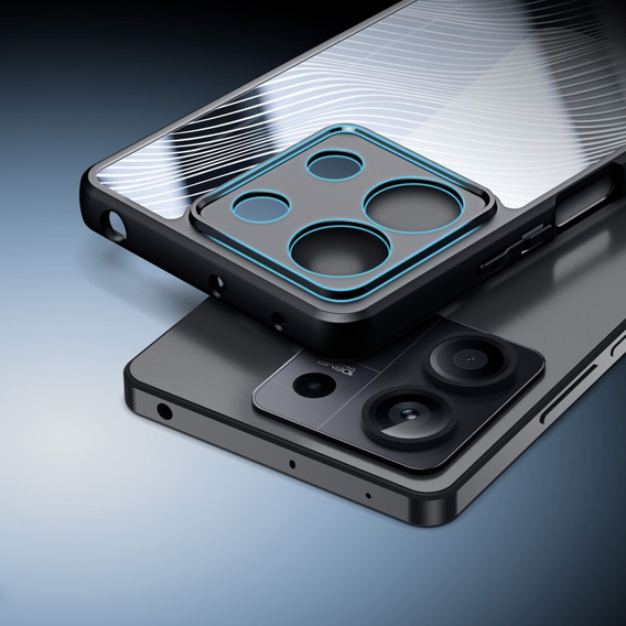 DuxDucis case for Xiaomi Redmi Note 13 5G, Aimo case, transparent / black