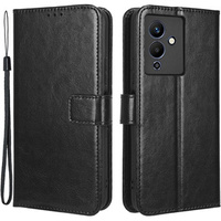 Flip case for Infinix Note 12 5G, Crazy Horse Wallet, black