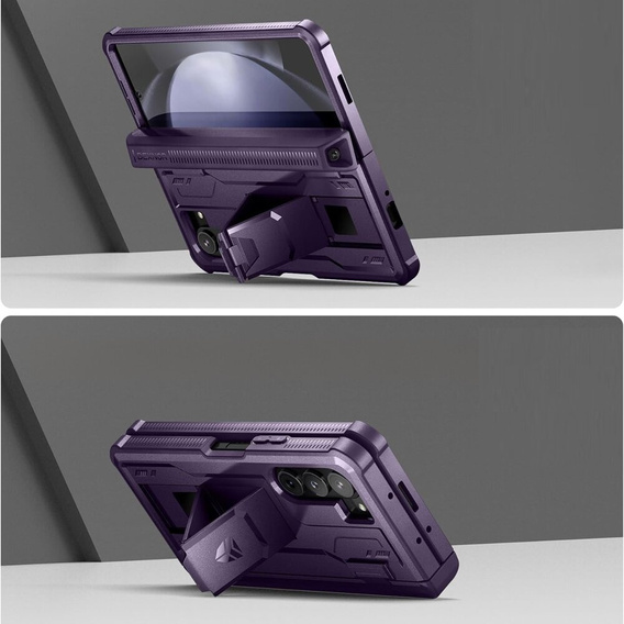 Armored case for Samsung Galaxy Z Fold 5 5G, Dexnor Full Body S-Pen Slot, purple