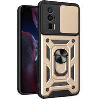 Case for Xiaomi Poco F5 Pro, CamShield Slide, gold