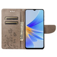 Flip case for Oppo A17, Butterfly, grey