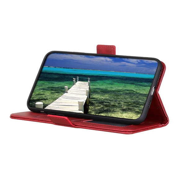 Flip case for Motorola Moto E13, Wallet, red