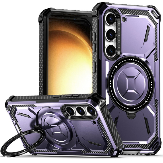 Case for Samsung Galaxy S23 Plus, Heavy Duty Ring, purple