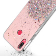 Case for Huawei Y7 2019, Glittery, pink