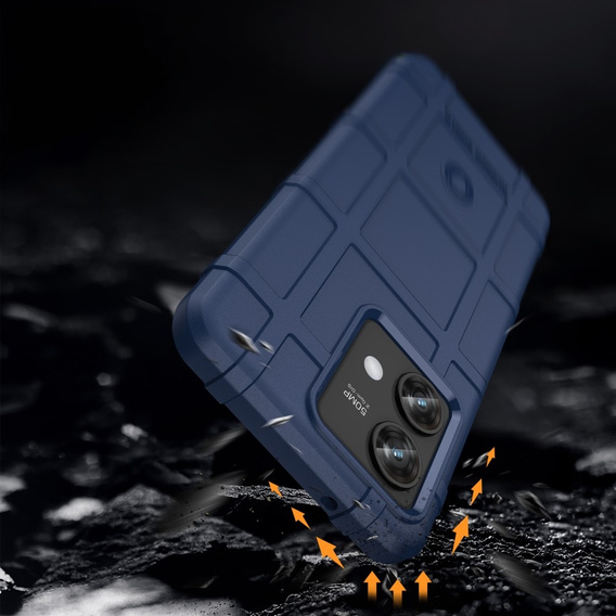 Case for Motorola Edge 40 Neo, Rugged Shield, blue