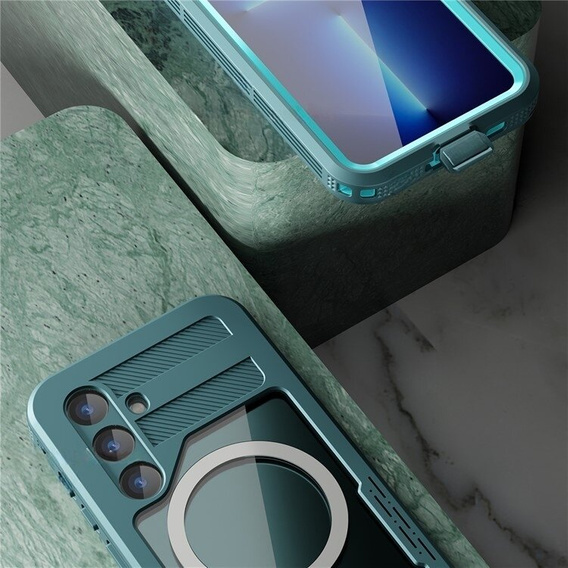 Waterproof case for Samsung Galaxy S24, Redpepper, for MagSafe, blue