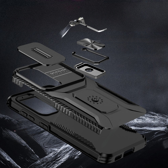 Case for Samsung Galaxy S23, Slide Lens Lid, Black