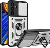 Case for Samsung Galaxy M55 5G, CamShield Slide, silver