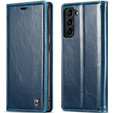 CASEME flip case for Samsung Galaxy S21 FE, Waxy Textublue, blue