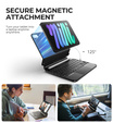 Keyboard case for iPad mini 8.3" 2021 (6th gen.) / iPad mini 8.3" 2024 (7th gen.), Dexnor Magnetic Keyboard Touchpad, black