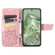 Flip case for Google Pixel 8A, Butterfly, pink rose gold