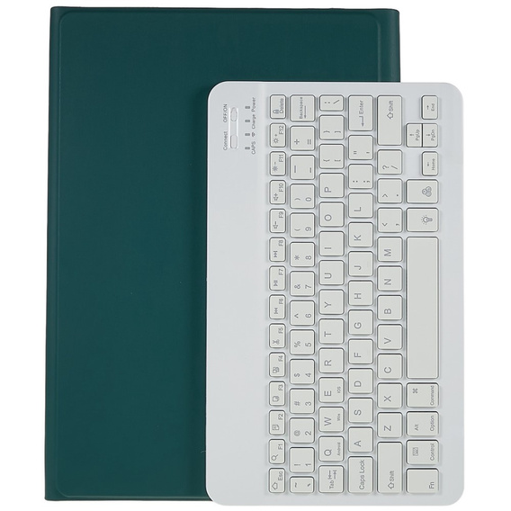 Case + keyboard Galaxy Tab S7+ Plus / S8+ Plus /S7 FE T730 T733, Pen Slot, green