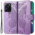Flip case for Xiaomi Poco X5 Pro 5G, Butterfly, purple