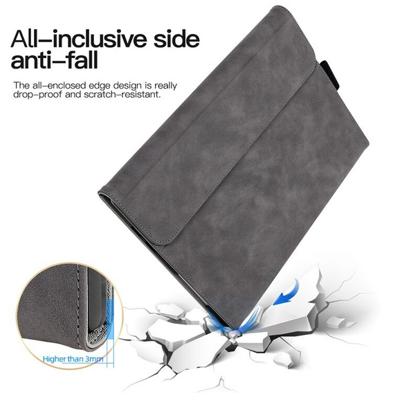 Case for Microsoft Surface Pro 9, Wallet Pen Slot, black