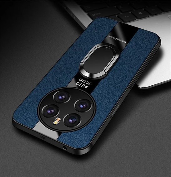 Case for Realme 12 Pro 5G / 12 Pro+ 5G, Leather Kickstand Ring, blue