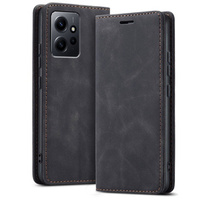 Case for Xiaomi Redmi Note 12 4G, ERBORD Vintage, wallet with flap, black
