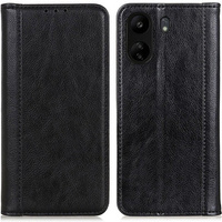Case for Xiaomi Redmi 13C / Poco C65, Wallet Litchi Leather, black