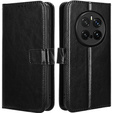 Flip case for Honor Magic 7 Pro, Crazy Horse Wallet, black